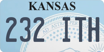 KS license plate 232ITH