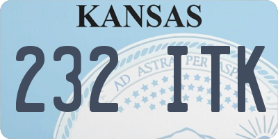 KS license plate 232ITK