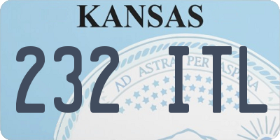 KS license plate 232ITL