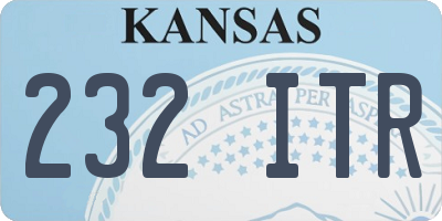 KS license plate 232ITR