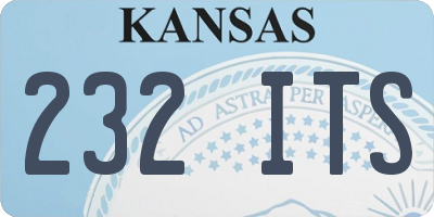KS license plate 232ITS