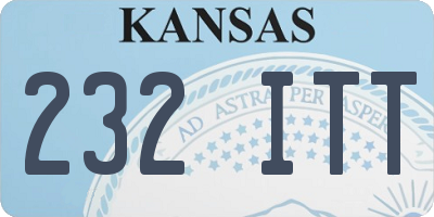 KS license plate 232ITT