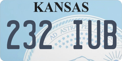 KS license plate 232IUB