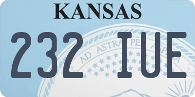 KS license plate 232IUE