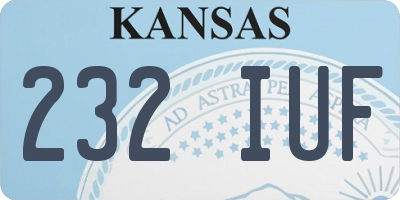 KS license plate 232IUF
