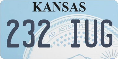 KS license plate 232IUG