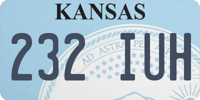 KS license plate 232IUH