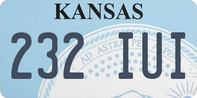 KS license plate 232IUI