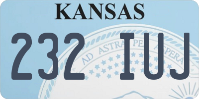 KS license plate 232IUJ