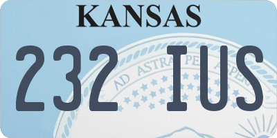 KS license plate 232IUS