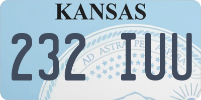 KS license plate 232IUU