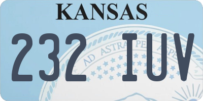 KS license plate 232IUV