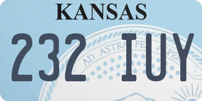 KS license plate 232IUY