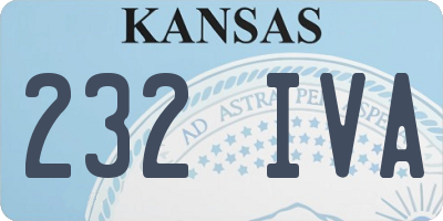 KS license plate 232IVA