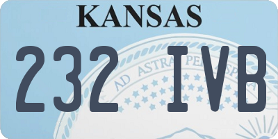 KS license plate 232IVB