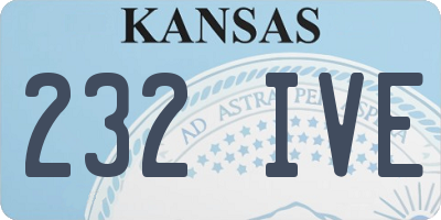 KS license plate 232IVE