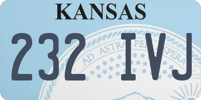 KS license plate 232IVJ