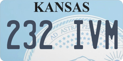 KS license plate 232IVM