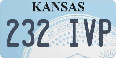 KS license plate 232IVP