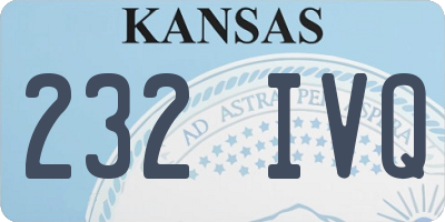 KS license plate 232IVQ