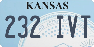 KS license plate 232IVT
