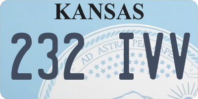 KS license plate 232IVV