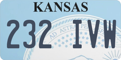KS license plate 232IVW
