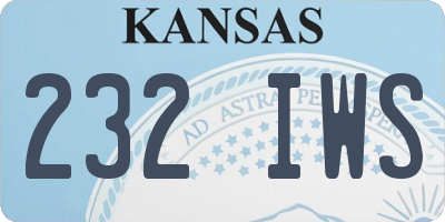 KS license plate 232IWS