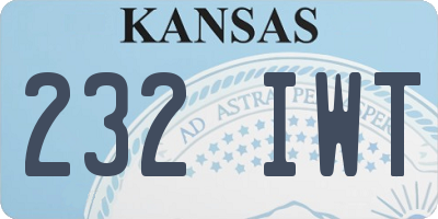 KS license plate 232IWT
