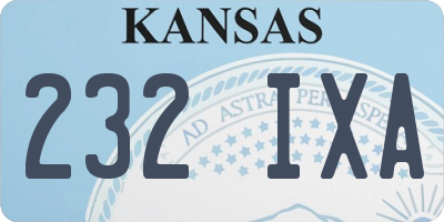 KS license plate 232IXA