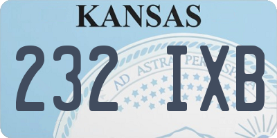 KS license plate 232IXB