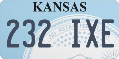 KS license plate 232IXE