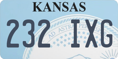 KS license plate 232IXG