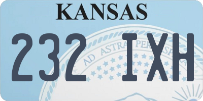 KS license plate 232IXH
