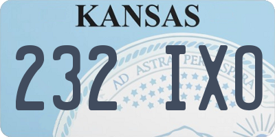 KS license plate 232IXO