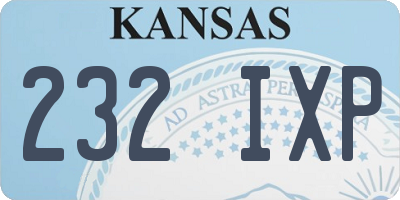 KS license plate 232IXP