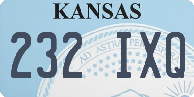 KS license plate 232IXQ