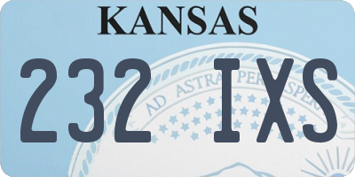 KS license plate 232IXS