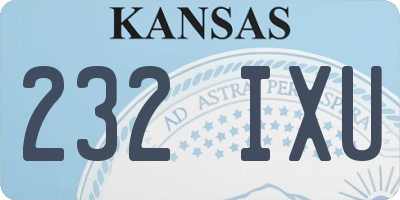 KS license plate 232IXU