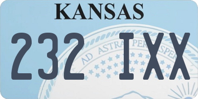 KS license plate 232IXX
