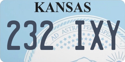 KS license plate 232IXY