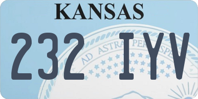 KS license plate 232IYV