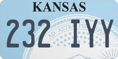 KS license plate 232IYY