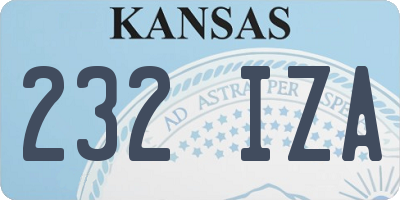 KS license plate 232IZA