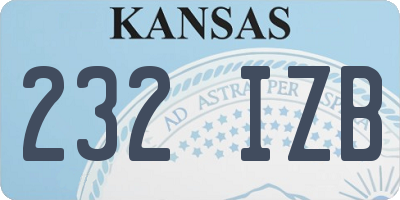 KS license plate 232IZB