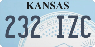 KS license plate 232IZC