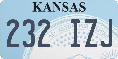 KS license plate 232IZJ