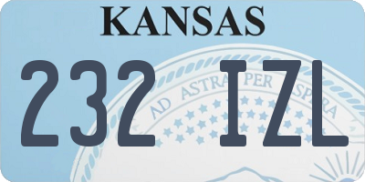 KS license plate 232IZL