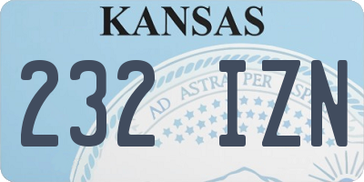 KS license plate 232IZN