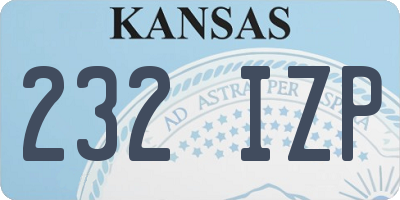 KS license plate 232IZP